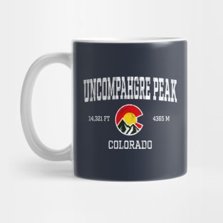 Uncompahgre Peak Colorado 14ers Vintage Athletic Mountains Mug